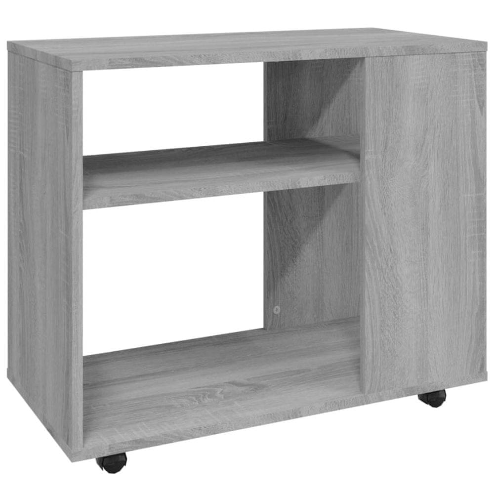 Vidaxl Príručný stolík sivý dub sonoma 70x35x55 cm spracované drevo